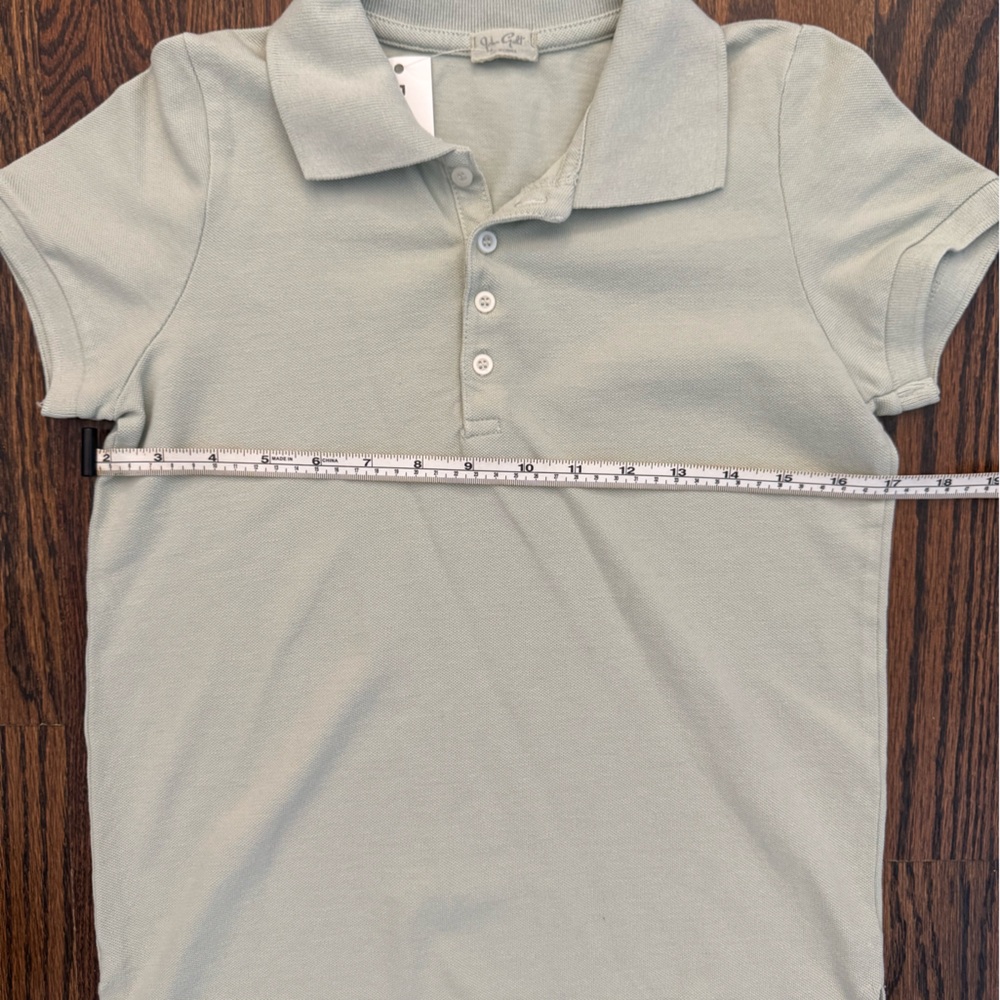 NWT Brandy Melville John Galt Green Preppy Summer Short Sleeve Polo Top Women S - Picture 7 of 8
